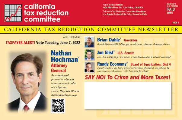 California Tax Reduction Committee Mailer